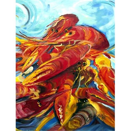 Carolines Treasures Carolines Treasures JMK1171CHF Crawfish Flag Canvas House Size JMK1171CHF